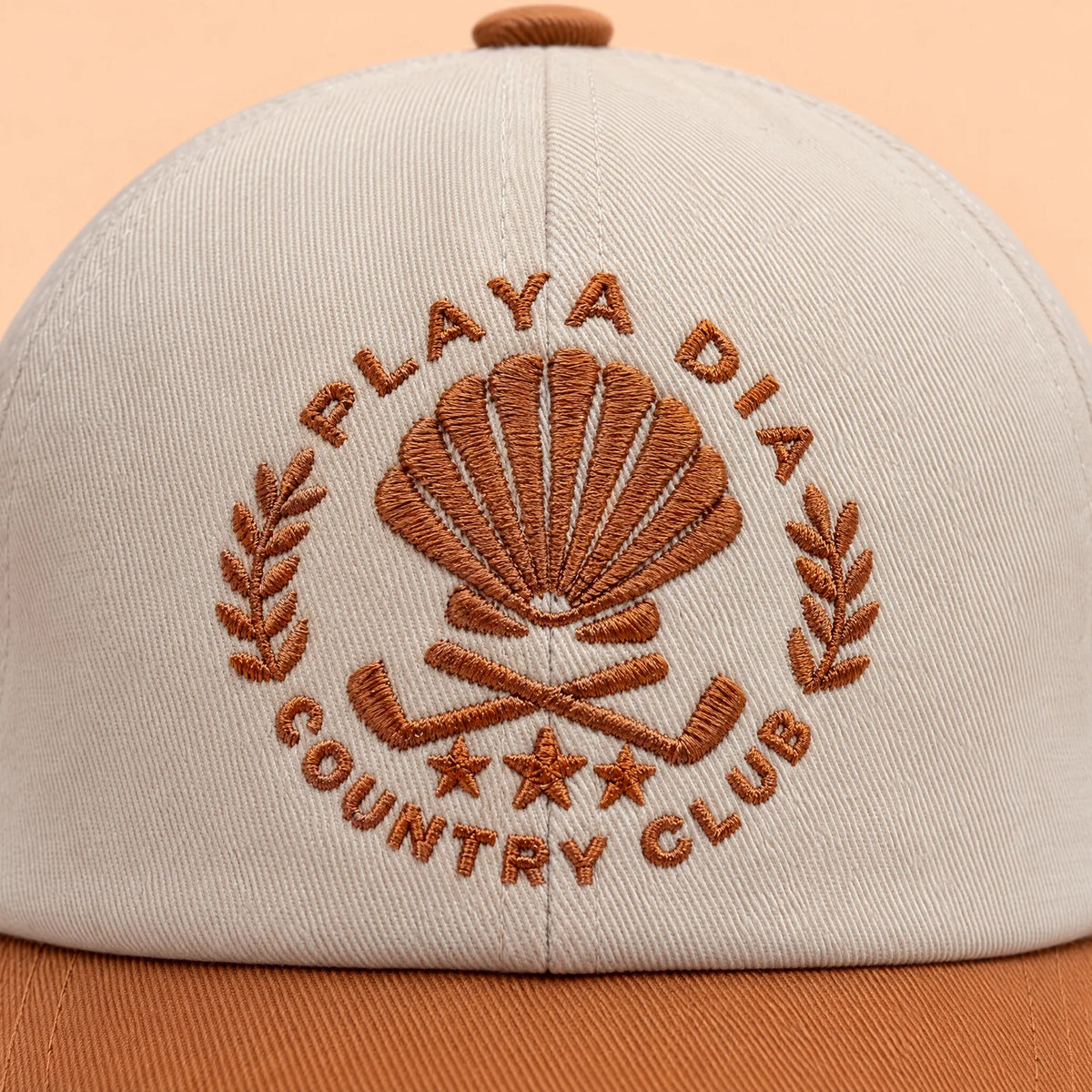PLAYA DIA Country Club hat, embroidery detail