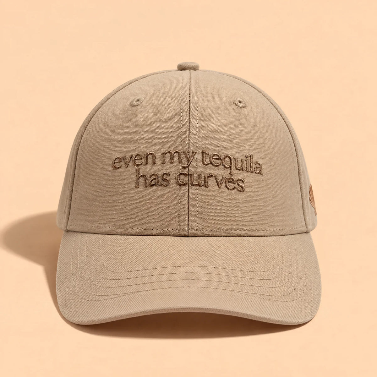 Even my tequila has curves hat, front