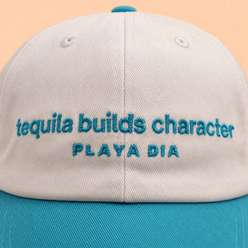 Tequila builds character hat, embroidery detail